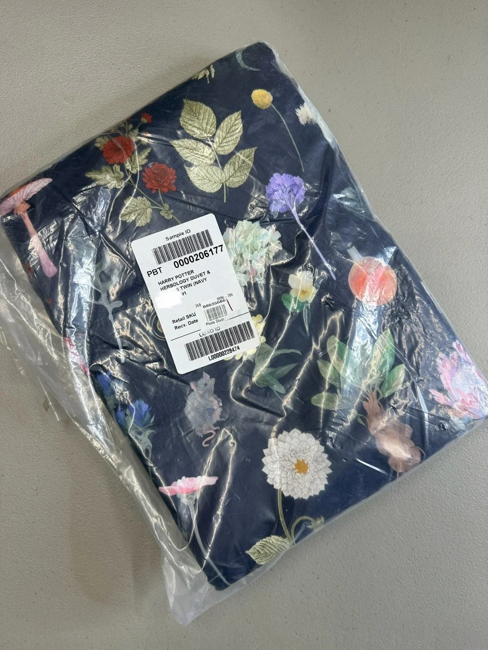 Pottery Barn x Harry Potter Herbology Duvet Cover Twin Bedding Navy Wizard World